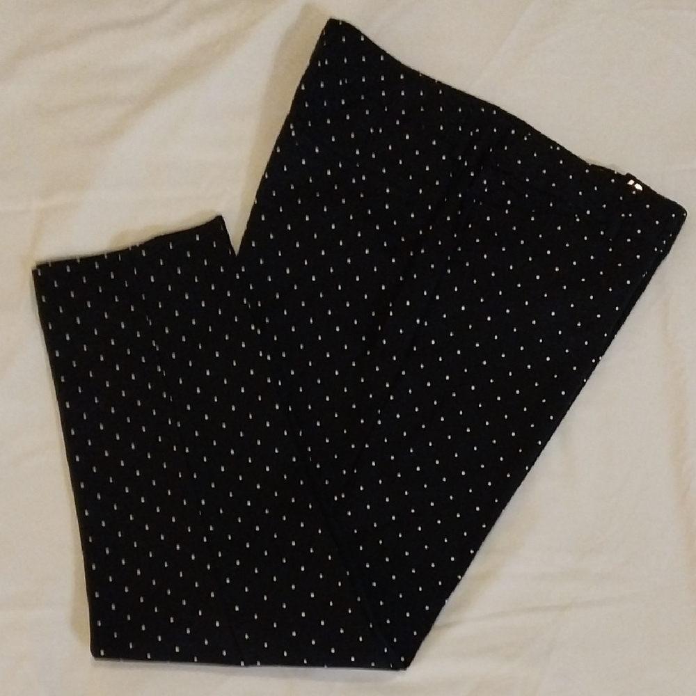 Liz Claiborne EMMA  Black and White Polka Dot Pants Size 10